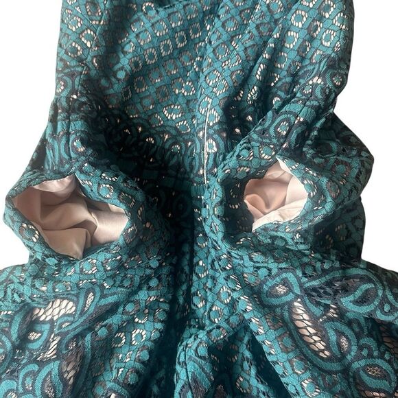 Eliza J Green Black Lace Dress Size 6 - Picture 8 of 16